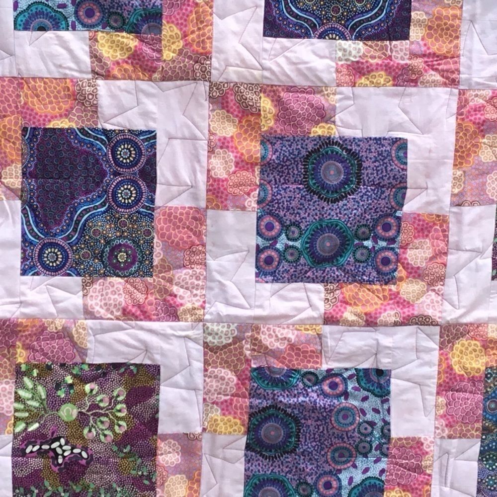 NWT Hand Crafted Purples & Pinks Quilt - Picture 2 of 16